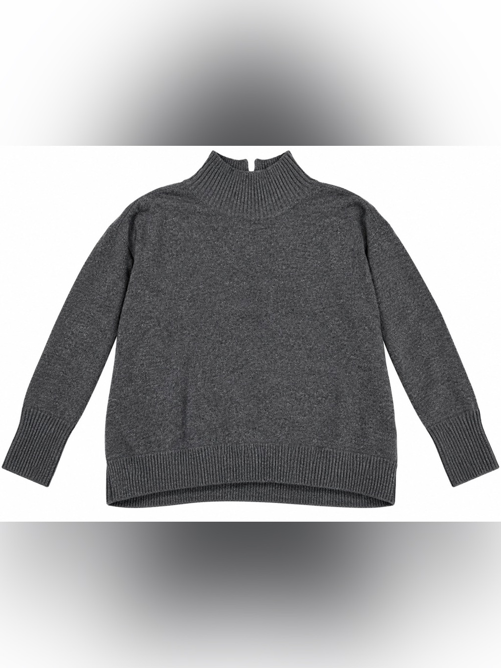 Caslon Charcoal Gray Turtleneck Sweater